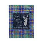 Scotstee Shop Tartan Plaid Christmas Fleece Blankets Clan US Marine Plaid Blanket, tartan blanket, tartan blanket fleece, plaid blanket, plaid fleece blanket, clan tartan blanket, clan blanket, christmas blanket