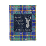 Scotstee Shop Tartan Plaid Christmas Fleece Blankets Clan US Marine Plaid Blanket, tartan blanket, tartan blanket fleece, plaid blanket, plaid fleece blanket, clan tartan blanket, clan blanket, christmas blanket