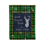 Scotstee Shop Tartan Plaid Christmas Fleece Blankets Clan Wallace Hunting Plaid Blanket, tartan blanket, tartan blanket fleece, plaid blanket, plaid fleece blanket, clan tartan blanket, clan blanket, christmas blanket