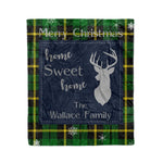 Scotstee Shop Tartan Plaid Christmas Fleece Blankets Clan Wallace Hunting Plaid Blanket, tartan blanket, tartan blanket fleece, plaid blanket, plaid fleece blanket, clan tartan blanket, clan blanket, christmas blanket