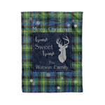 Scotstee Shop Tartan Plaid Christmas Fleece Blankets Clan Watson Ancient Plaid Blanket, tartan blanket, tartan blanket fleece, plaid blanket, plaid fleece blanket, clan tartan blanket, clan blanket, christmas blanket