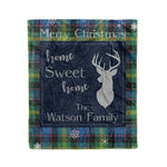 Scotstee Shop Tartan Plaid Christmas Fleece Blankets Clan Watson Ancient Plaid Blanket, tartan blanket, tartan blanket fleece, plaid blanket, plaid fleece blanket, clan tartan blanket, clan blanket, christmas blanket