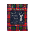 Scotstee Shop Tartan Plaid Christmas Fleece Blankets Clan Wauchope Plaid Blanket, tartan blanket, tartan blanket fleece, plaid blanket, plaid fleece blanket, clan tartan blanket, clan blanket, christmas blanket