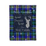 Scotstee Shop Tartan Plaid Christmas Fleece Blankets Clan Weir Plaid Blanket, tartan blanket, tartan blanket fleece, plaid blanket, plaid fleece blanket, clan tartan blanket, clan blanket, christmas blanket
