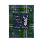 Scotstee Shop Tartan Plaid Christmas Fleece Blankets Clan Wishart Hunting Plaid Blanket, tartan blanket, tartan blanket fleece, plaid blanket, plaid fleece blanket, clan tartan blanket, clan blanket, christmas blanket