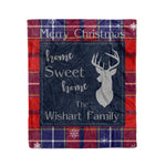 Scotstee Shop Tartan Plaid Christmas Fleece Blankets Clan Wishart Plaid Blanket, tartan blanket, tartan blanket fleece, plaid blanket, plaid fleece blanket, clan tartan blanket, clan blanket, christmas blanket