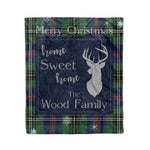 Scotstee Shop Tartan Plaid Christmas Fleece Blankets Clan Wood Plaid Blanket, tartan blanket, tartan blanket fleece, plaid blanket, plaid fleece blanket, clan tartan blanket, clan blanket, christmas blanket