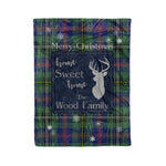 Scotstee Shop Tartan Plaid Christmas Fleece Blankets Clan Wood Plaid Blanket, tartan blanket, tartan blanket fleece, plaid blanket, plaid fleece blanket, clan tartan blanket, clan blanket, christmas blanket