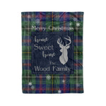 Scotstee Shop Tartan Plaid Christmas Fleece Blankets Clan Wood Plaid Blanket, tartan blanket, tartan blanket fleece, plaid blanket, plaid fleece blanket, clan tartan blanket, clan blanket, christmas blanket