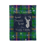 Scotstee Shop Tartan Plaid Christmas Fleece Blankets Clan Young Plaid Blanket, tartan blanket, tartan blanket fleece, plaid blanket, plaid fleece blanket, clan tartan blanket, clan blanket, christmas blanket