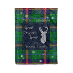 Scotstee Shop Tartan Plaid Christmas Fleece Blankets Clan Young Plaid Blanket, tartan blanket, tartan blanket fleece, plaid blanket, plaid fleece blanket, clan tartan blanket, clan blanket, christmas blanket