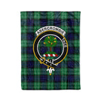 Plaid Blanket Abercrombie Clan Crest Badge Tartan Blanket Scottish Green Plaid Throw Blanket Tartan Plaid Fleece Blanket