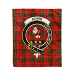 Plaid Blanket Adair Clan Crest Badge Tartan Blanket Scottish Red Plaid Throw Blanket Tartan Plaid Fleece Blanket