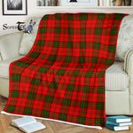 Plaid Blanket Adair Tartan Blanket Scottish Red Plaid Throw Blanket Tartan Plaid Fleece Blanket - Scotstee Shop