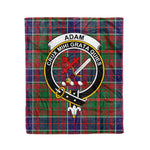 Plaid Blanket Adam Ancient Clan Crest Badge Tartan Blanket Scottish Green Plaid Throw Blanket Tartan Plaid Fleece Blanket