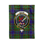 Plaid Blanket Adam Hunting Clan Crest Badge Tartan Blanket Scottish Green Plaid Throw Blanket Tartan Plaid Fleece Blanket