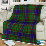 Plaid Blanket Adam Hunting Tartan Blanket Scottish Green Plaid Throw Blanket Tartan Plaid Fleece Blanket - Scotstee Shop