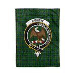 Plaid Blanket Agnew Hunting Clan Crest Badge Tartan Blanket Scottish Green Plaid Throw Blanket Tartan Plaid Fleece Blanket