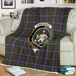 Plaid Blanket Aikenhead Clan Crest Badge Tartan Blanket Scottish Green Plaid Throw Blanket Tartan Plaid Fleece Blanket