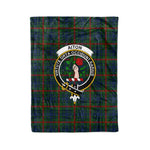 Plaid Blanket Aiton Hunting Clan Crest Badge Tartan Blanket Scottish Green Plaid Throw Blanket Tartan Plaid Fleece Blanket