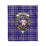Plaid Blanket Allardice Clan Crest Badge Tartan Blanket Scottish Purple Plaid Throw Blanket Tartan Plaid Fleece Blanket