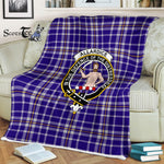 Plaid Blanket Allardice Clan Crest Badge Tartan Blanket Scottish Purple Plaid Throw Blanket Tartan Plaid Fleece Blanket