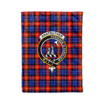 Plaid Blanket Anstruther Clan Crest Badge Tartan Blanket Scottish Red Plaid Throw Blanket Tartan Plaid Fleece Blanket