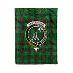 Plaid Blanket Anstruther Hunting Clan Crest Badge Tartan Blanket Scottish Green Plaid Throw Blanket - Scotstee Shop
