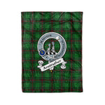 Plaid Blanket Anstruther Hunting Clan Crest Badge Tartan Blanket Scottish Green Plaid Throw Blanket - Scotstee Shop
