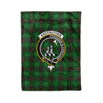 Plaid Blanket Anstruther Hunting Clan Crest Badge Tartan Blanket Scottish Green Plaid Throw Blanket - Scotstee Shop