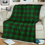 Plaid Blanket Anstruther Hunting Tartan Blanket Scottish Green Plaid Throw Blanket Tartan Plaid Fleece Blanket - Scotstee Shop