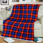 Plaid Blanket Anstruther Tartan Blanket Scottish Red Plaid Throw Blanket Tartan Plaid Fleece Blanket - Scotstee Shop