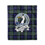 Plaid Blanket Arbuthnot Clan Crest Badge Tartan Blanket Scottish Blue Plaid Throw Blanket Tartan Plaid Fleece Blanket