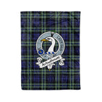 Plaid Blanket Arbuthnot Clan Crest Badge Tartan Blanket Scottish Blue Plaid Throw Blanket Tartan Plaid Fleece Blanket