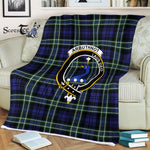 Plaid Blanket Arbuthnot Clan Crest Badge Tartan Blanket Scottish Plaid Throw Blanket Tartan Plaid Fleece Blanket
