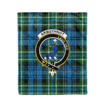 Plaid Blanket Arbuthnott Hunting Clan Crest Badge Tartan Blanket Scottish Blue Plaid Throw Blanket Tartan Plaid Fleece Blanket