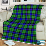 Plaid Blanket Armstrong Tartan Blanket Scottish Green Plaid Throw Blanket Tartan Plaid Fleece Blanket - Scotstee Shop