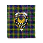 Plaid Blanket Arnott Clan Crest Badge Tartan Blanket Scottish Green Plaid Throw Blanket Tartan Plaid Fleece Blanket