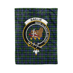 Plaid Blanket Baillie Hunting Clan Crest Badge Tartan Blanket Scottish Blue Plaid Throw Blanket Tartan Plaid Fleece Blanket
