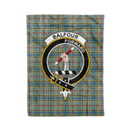 Plaid Blanket Balfour Clan Crest Badge Tartan Blanket Scottish Blue Plaid Throw Blanket Tartan Plaid Fleece Blanket