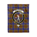 Plaid Blanket Balfour Modern Clan Crest Badge Tartan Blanket Scottish Blue Plaid Throw Blanket Tartan Plaid Fleece Blanket