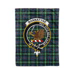 Plaid Blanket Bannatyne Clan Crest Badge Tartan Blanket Scottish Blue Plaid Throw Blanket Tartan Plaid Fleece Blanket