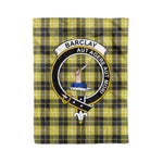 Plaid Blanket Barclay Clan Crest Badge Tartan Blanket Scottish Blue Plaid Throw Blanket Tartan Plaid Fleece Blanket