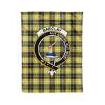 Plaid Blanket Barclay Clan Crest Badge Tartan Blanket Scottish Blue Plaid Throw Blanket Tartan Plaid Fleece Blanket