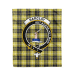Plaid Blanket Barclay Clan Crest Badge Tartan Blanket Scottish Blue Plaid Throw Blanket Tartan Plaid Fleece Blanket
