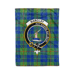 Plaid Blanket Barclay Hunting Ancient Clan Crest Badge Tartan Blanket Scottish Blue Plaid Throw Blanket - Scotstee Shop