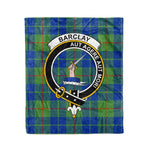 Plaid Blanket Barclay Hunting Ancient Clan Crest Badge Tartan Blanket Scottish Blue Plaid Throw Blanket - Scotstee Shop