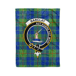 Plaid Blanket Barclay Hunting Ancient Clan Crest Badge Tartan Blanket Scottish Blue Plaid Throw Blanket - Scotstee Shop