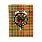 Plaid Blanket Baxter Clan Crest Badge Tartan Blanket Scottish Blue Plaid Throw Blanket Tartan Plaid Fleece Blanket