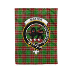 Plaid Blanket Baxter Modern Clan Crest Badge Tartan Blanket Scottish Blue Plaid Throw Blanket Tartan Plaid Fleece Blanket